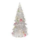 Bradut-brad din plastic transparent cu led multicolor 12cm