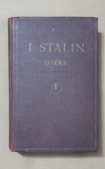 I. STALIN: Opere, vol. 1 (1901-1907)