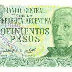 ARGENTINA █ bancnota █ 500 Pesos █ 1976-1978 █ P-303b █ UNC █ necirculata