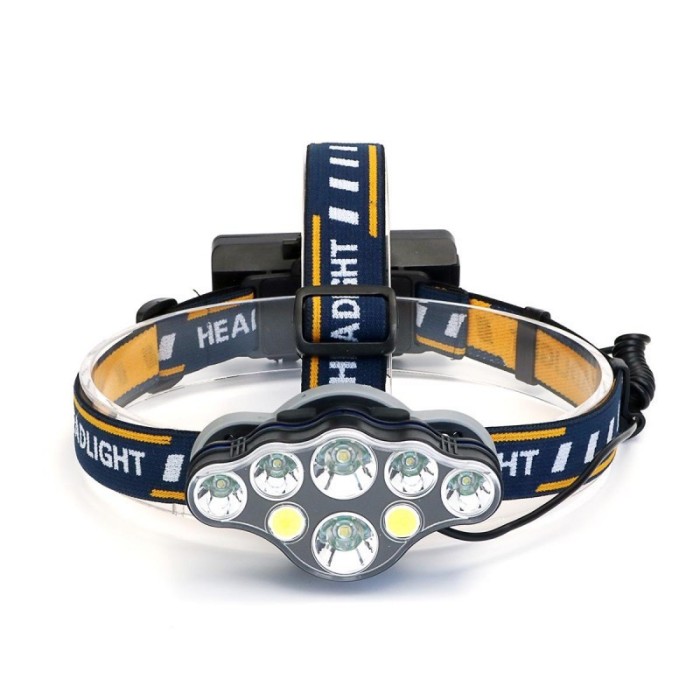 Lanterna de Cap 8 LED-uri, 2 Acumulatori 3,7V LI-ION