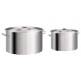 Cumpara ieftin Set oale de supă, 2 piese, 58/32 L, oțel inoxidabil