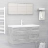 VidaXL Set mobilier de baie, 2 piese, gri beton, PAL