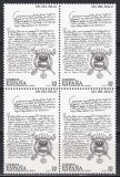 Spania 1989 - Ziua Timbrului, Bloc de 4, MNH, Nestampilat