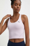 Puma top de yoga Studio Foundation culoarea roz, 524843