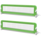 Cumpara ieftin Balustrada de protectie pat copii, 2 buc., verde, 150x42 cm