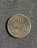 Moneda 20 filler 1917 Ungaria, Europa
