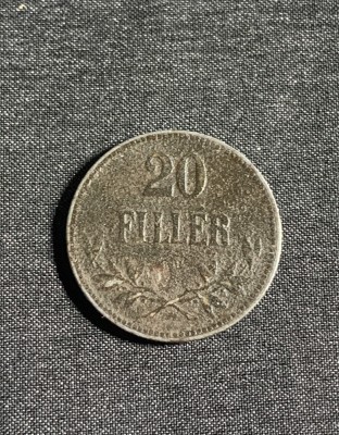 Moneda 20 filler 1917 Ungaria foto