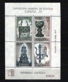 SPANIA 1975 &ndash; TEZAUR ISTORIC, bloc nestampilat, EW1