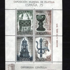 SPANIA 1975 – TEZAUR ISTORIC, bloc nestampilat, EW1