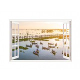 Autocolant decorativ, Fereastra, Multicolor, 83 cm, 658STC
