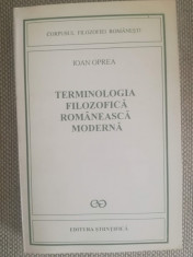 Ioan Oprea - Terminologia filozofica romaneasca moderna foto