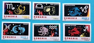 TIMBRE ROMANIA LP1574/2001 SEMNELE ZODIACULUI ( I) -Serie simplă -MNH foto