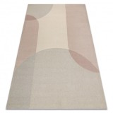 Covor din l&acirc;nă FLUX 461.7.AE200 OSTA - Geometric, structural, loft bej / roz, 80x140 cm