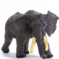 Figurina Elefant pictata manual, jucarie moale si flexibila ,Elefant 26 cm