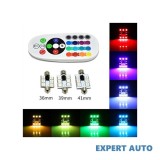 Bec sofit 41mm. rgb cu telecomanda - 6 led smd 5050 rgb 12v (pret/set) Alta marca Alt model #7, Array