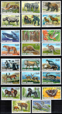 Cook Isl 1992 1993, Mi #1341-1389**, fauna, animale, pasari, MNH, cota 46 &amp;euro;! foto