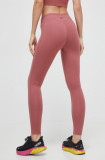 Reebok leggins de antrenament Lux culoarea roz, neted