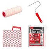 Rola cu gratar 23 cm/47 mm, poliamid + folie acoperire/protectie, 20 mp, Beorol GartenVIP DiyLine