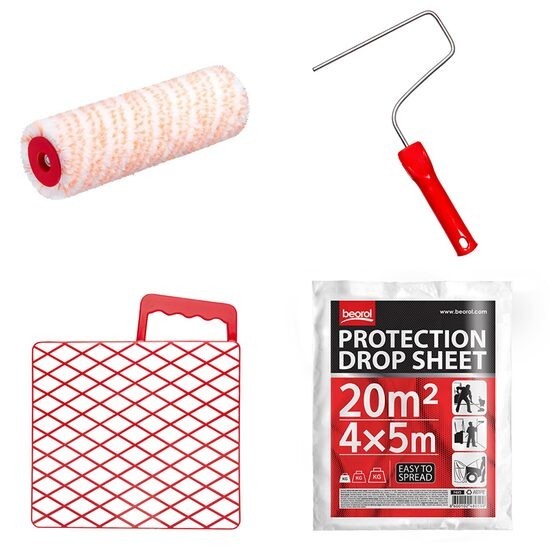 Rola cu gratar 23 cm/47 mm, poliamid + folie acoperire/protectie, 20 mp, Beorol GartenVIP DiyLine