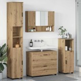 Cumpara ieftin Set de mobilier pentru baie 4 buc. Stejar Artizanal