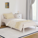 Cadru de pat, alb, 90x200 cm, lemn masiv de pin, vidaXL