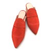 Saboti dama din piele intoarsa Serena Red, 35 - 41, Rosu, Ingiro