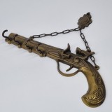 Pistol vechi bronz - suport chei