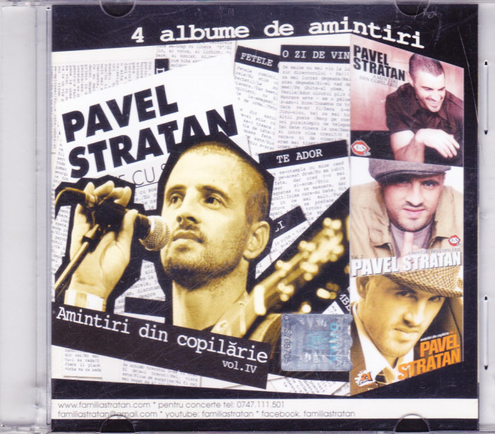 CD Pop: Pavel Stratan - Amintiri din copilărie Vol.1- 4 ( original, ca nou )