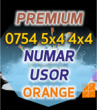 Numar PREMIUM Orange - 0754.5x4.4x4 - Platina VIP Usor aur numere usoare cartela