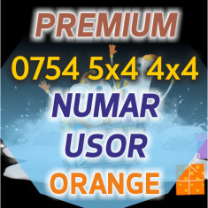 Numar PREMIUM Orange - 0754.5x4.4x4 - Platina VIP Usor aur numere usoare cartela