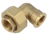 Cot 90&deg; conector dublu conic mamă-mamă GEBO 96-4BR