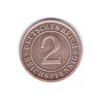 Moneda Germania 2 pfennig 1936 D, curata, stare buna foto