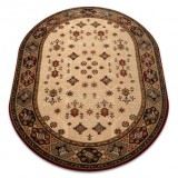 Covor de l&acirc;nă Omega oval TAROS oriental rudy 2 teracotă, 170x235 cm