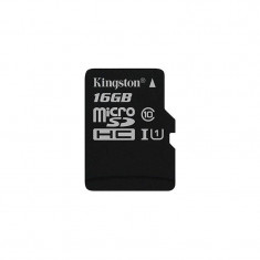 Card Kingston microSDHC Canvas Select 80R 16GB Clasa 10 UHS-I U1 80 Mbs foto