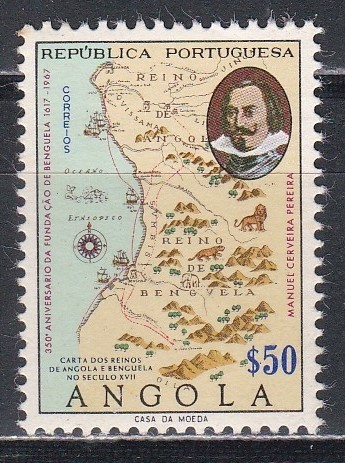 Angola 1967 - A 350-a aniversare a orașului Benguela (Pe verso e vopseaua străpunsă), MNH