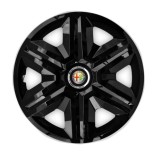 Cumpara ieftin Set 4 capace roti Hubcaps fast black R14 pentru gama auto Alfa Romeo, Autohelix MSA