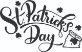 Cumpara ieftin Sticker decorativ, St Patrick &#039;s Day , Negru, 85 cm, 4929ST, Oem