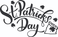 Sticker decorativ, St Patrick &amp;#039;s Day , Negru, 85 cm, 4929ST foto
