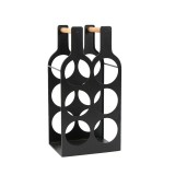 Cumpara ieftin Suport 6 sticle vin fier negru 24,5 x 18 x 49 cm