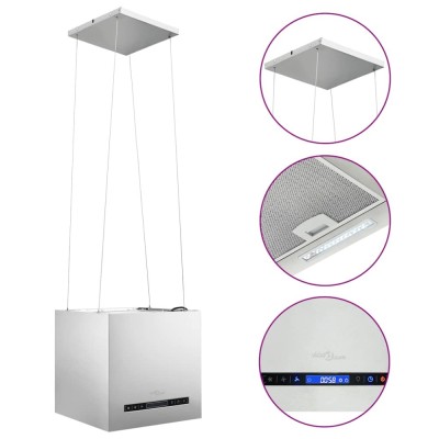 Hota suspendata insula LCD senzor tactil 37 cm otel inoxidabil foto