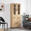 VidaXL Dulap &icirc;nalt, stejar sonoma, 69,5x34x180 cm, lemn compozit 3198556