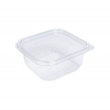 Cumpara ieftin Caserole Capac Atasat, 120x120x45 mm, 10 Buc/Set, 250 ml, Plastic Transparent, Caserole de Unica Folosinta Alabala, Caserole cu Capac din Plastic, Cas