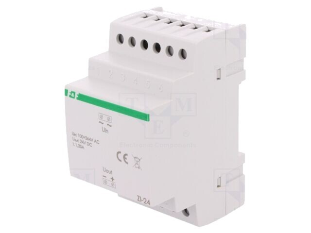 Alimentator Pulsatoriu F&amp;F ZI-24 30W 24VDC 1,25A pentru Șină DIN