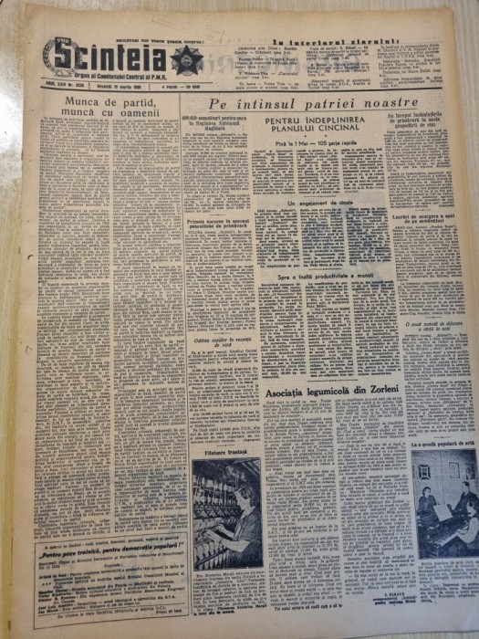 scanteia 19 martie 1955-art. iasi,tulcea,targu mures,zorleni,traian vuia,cricov