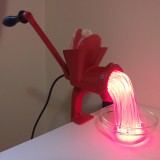 Lampa veioza masina tocat retro steampunk Flacara Romania hand made DIY
