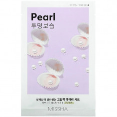 Masca pentru ten obosit cu extract de perle Missha Airy Fit Sheet Mask Pearl, 19g