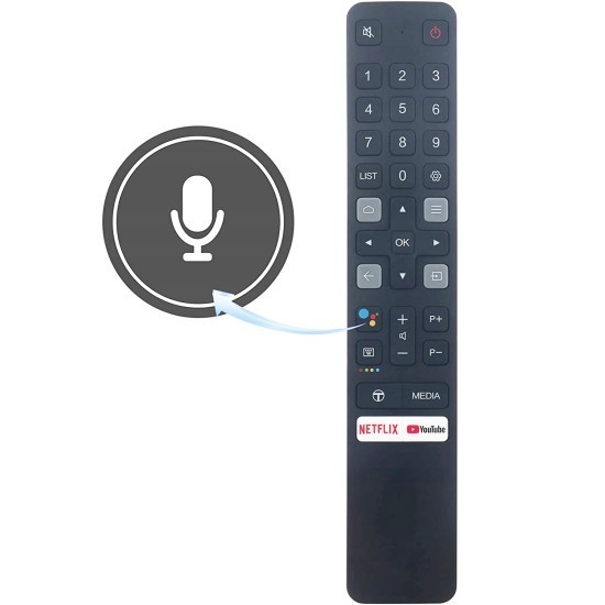 Telecomanda cu IR+Bluetooth pentru LCD/LED TCL, THOMSON cu IR Netflix si Youtube