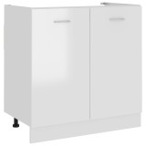 vidaXL Dulap inferior de chiuvetă &ldquo;Lyon&rdquo; alb extralucios 80x46x81,5 cm