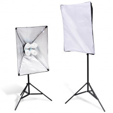 vidaXL 2 Suporturi de lumini studio foto cu softbox