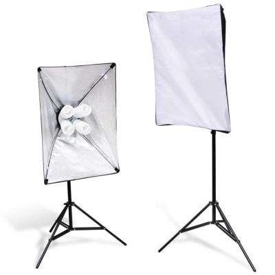 vidaXL 2 Suporturi de lumini studio foto cu softbox foto